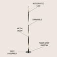 thumbnail image 4 of JONATHAN Y Pilar 63.75" LED Integrated Floor Lamp, Black, JYL7006C, 4 of 8