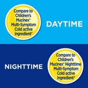 Equate Children's Multi-Symptom Day & Night Cold Liquid, Berry Flavor, Ages 4 to 12 Years, 8 fl oz (2x4 fl oz), Compare to Children's Mucinex® (Nighttime) Multi-Symptom Cold Active Ingredients
