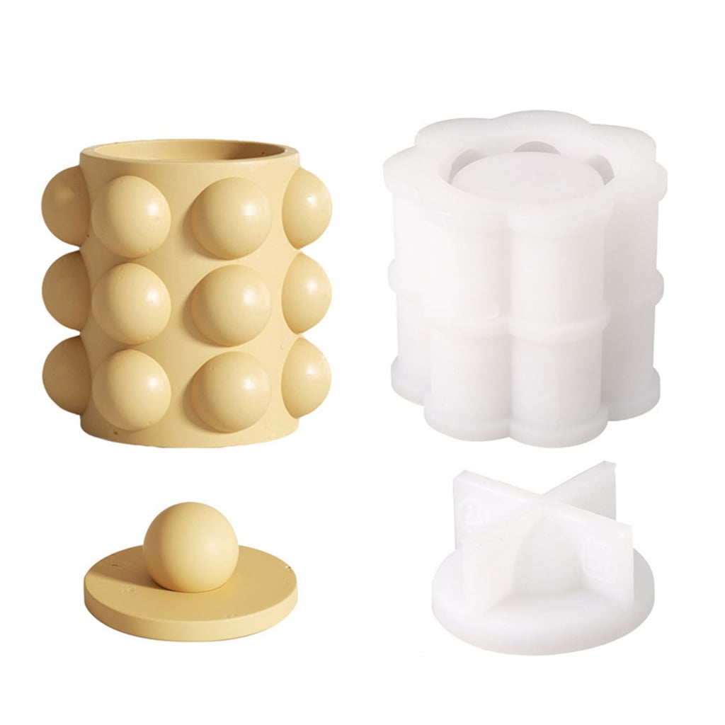 Round Tray Resin Casting Mould Candle Holder Silicone Cup Molds with Lid Resin Casting Mould Round Silicone Soap Mold