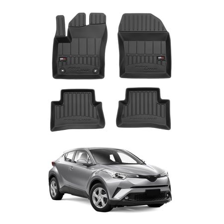 Tappetini Auto TPE OMAC Premium Per Toyota C-HR 2016-2023 – 3D Nero, Gomma, Impermeabili, Alta Protezione, Antiscivolo, Inodore