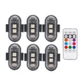 thumbnail image 1 of Riwesomey 6 piezas 6 uds luces estroboscópicas LED inalámbricas con Control remoto para luces de motocicleta y coche Automoción decorativa y accesorios, 1 of 6