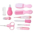 thumbnail image 2 of 11 in 1 Newborn Nursery Care Set Baby Grooming Kit Baby Nail Clipper Brush Comb Earpick Nose Clean Tool Bath Temperate Tool, for Newborn Infant Girls Boys, Pink, 2 of 5