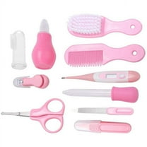 10 in 1 Baby Safetycare and Grooming Kit for Baby Girl Boy Newborn Care Kit Toddlers Nail Clippers (Pink)