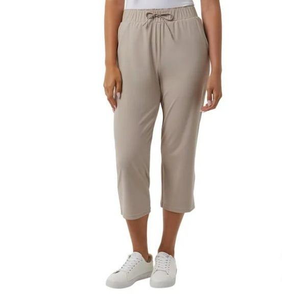 32 Degrees Women Nylon Lux Capri (US, Alpha, Medium, Regular, Regular, Tan)