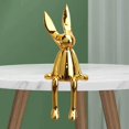 thumbnail image 4 of Baohd Sitting Rabbit Ornament Bunny Figurine for Bookshelf Living Room Bedroom Golden L, 4 of 9
