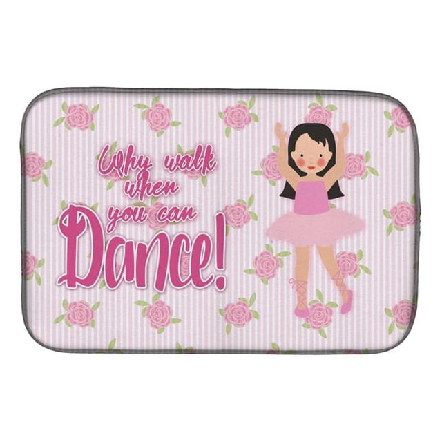 Carolines Treasures BB5388DDM Ballet Long Dark Hair Dish Drying Mat
