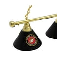 thumbnail image 2 of United States Marine Corps 3 Shade Billiard Light with Brass Fixture, 2 of 5