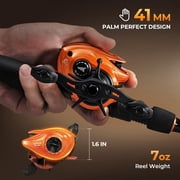 KastKing Baitcaster Fishing Rod and Reel Combo,Cast-610 Mh-right Handed Twin-Tip IM6 Graphite-Lethal Blaze