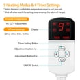 thumbnail image 4 of iMounTEK 17.7x17.7x0.2in Electric Pet Heating Pad 9 Adjustable Temperature Dog Cat Indoor Heating Mat with Timer Auto off Chew Resistant Cord for Cat Rabbit Brown, 4 of 8