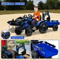 thumbnail image 5 of EastVita 24V Ride on Toys Tractor, Kids Ride on Car Toy Excavator Bulldozer, 24V Farm Tractor w/Trailer, Shovel Bucket, Digger, Remote Control, EVA Tires, LED Lights, Music, USB, 5 of 8