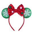 thumbnail image 1 of JIAHANG Diadema con orejas de ratón de Navidad, lazo de lentejuelas, banda para el pelo, fiesta, decoración para niños, disfraz, accesorios para el cabello para mujeres y niñas (Cristo B07), 1 of 5