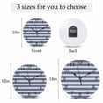 thumbnail image 6 of Wall Clock Navy Blue Lines Stripe Clocks PVC Silent Non-Ticking Battery Operated Decorative Classic Striped Round Clock for Home Living Room Kitchen Bedroom Office School Wall Decor 14 Inch, 6 of 9