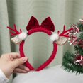 thumbnail image 1 of Aro de pelo de Navidad para niña, cornamenta de Reno de felpa, orejas de ciervo, diademas de Cosplay para fiesta de Navidad, accesorios para el cabello para Festival, regalos, 1 of 4