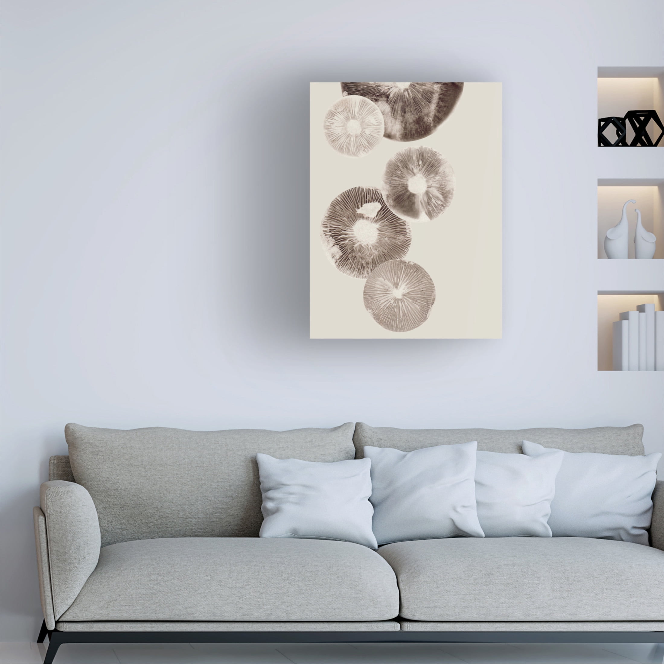 Canvas Wall Art - Pernille Folcarelli 'Mushroom 6 Light Brown' Wall Art for Living Room, Bedroom, or Office Décor by Trademark Fine Art - 18 x 24 Inches