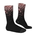 thumbnail image 2 of Goofa Rose Gold Glitter1 Printed Men's Crew Socks, Soft Durable Breathable Moisture-Wicking with Odor Control Cotton socks, 2 of 9