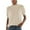 Beige, variant on SHITINN Women's Knitted Short Sleeved Low Round Neck Knitted Mid Sleeve Bottoming Shirt Womens Summer Tops Short Sleeve Shirt Women Women Summer Tops