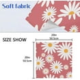 thumbnail image 5 of Coolnut Set of 1 Cute Daisy Chamomiles Flowers Floral Satin Napkin Square 20 Inches Table Napkins Soft Smooth Decorative Napkins for Wedding Banquet Party Decoration, 5 of 6