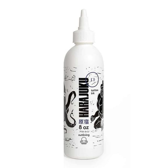 Harajuku Outlining Tattoo Ink by Radiant Color Pigment - Japanese Outline Sumi - 8oz