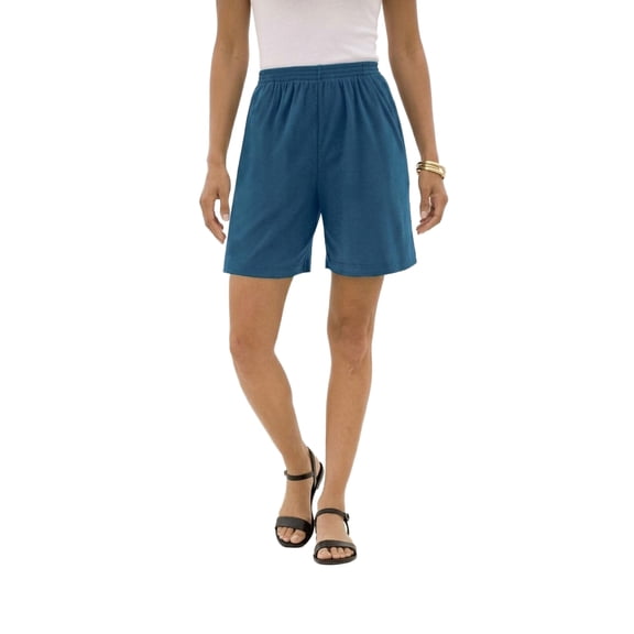 Roaman's Women's Plus Size Soft Knit Pull-On Short