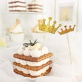thumbnail image 6 of Efavormart 24 Pack | 5" Gold Glitter Royal Crown Cupcake Topper Picks, Party Cake Toppers, 6 of 11
