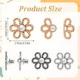 thumbnail image 2 of 8 Pcs Pant Waist Tightener,Adjustable Flower Buttons Pins,Reusable Waist Tightener,Waist Buckle Sets for Loose Jeans,No Sew and No Tools Detachable Decorative Waist Buckles,Jean Buttons Pins, 2 of 6