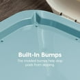 thumbnail image 3 of IRIS USA Pee Pad Holder, Fits 17"x24" or Larger, Medium, Puppy Dog Pad Hoder, Secured Latches, Non-Skid Rubber Feet, High Polish Finish for Easy Cleaning, Leak Protection, Dog Potty Tray, Blue, 3 of 8