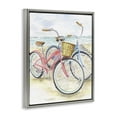 thumbnail image 4 of Stupell Industries Beach Bikes Parked Transportation Painting Gray Floater Framed Canvas Art Print Wall Art, 25 x 31, 4 of 10