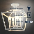 thumbnail image 6 of JONATHAN Y Plains Mini Lantern 12" 4-Light Iron Modern Farmhouse Pagoda LED Semi Flush Mount Lantern, White, JYL7610E, 6 of 9