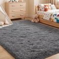 thumbnail image 3 of Lalado 8ft x 10ft Area Rug, Soft Fluffy Indoor Shag Area Rugs for Living Room Bedroom Decor Carpet, Dark Gray, 3 of 11