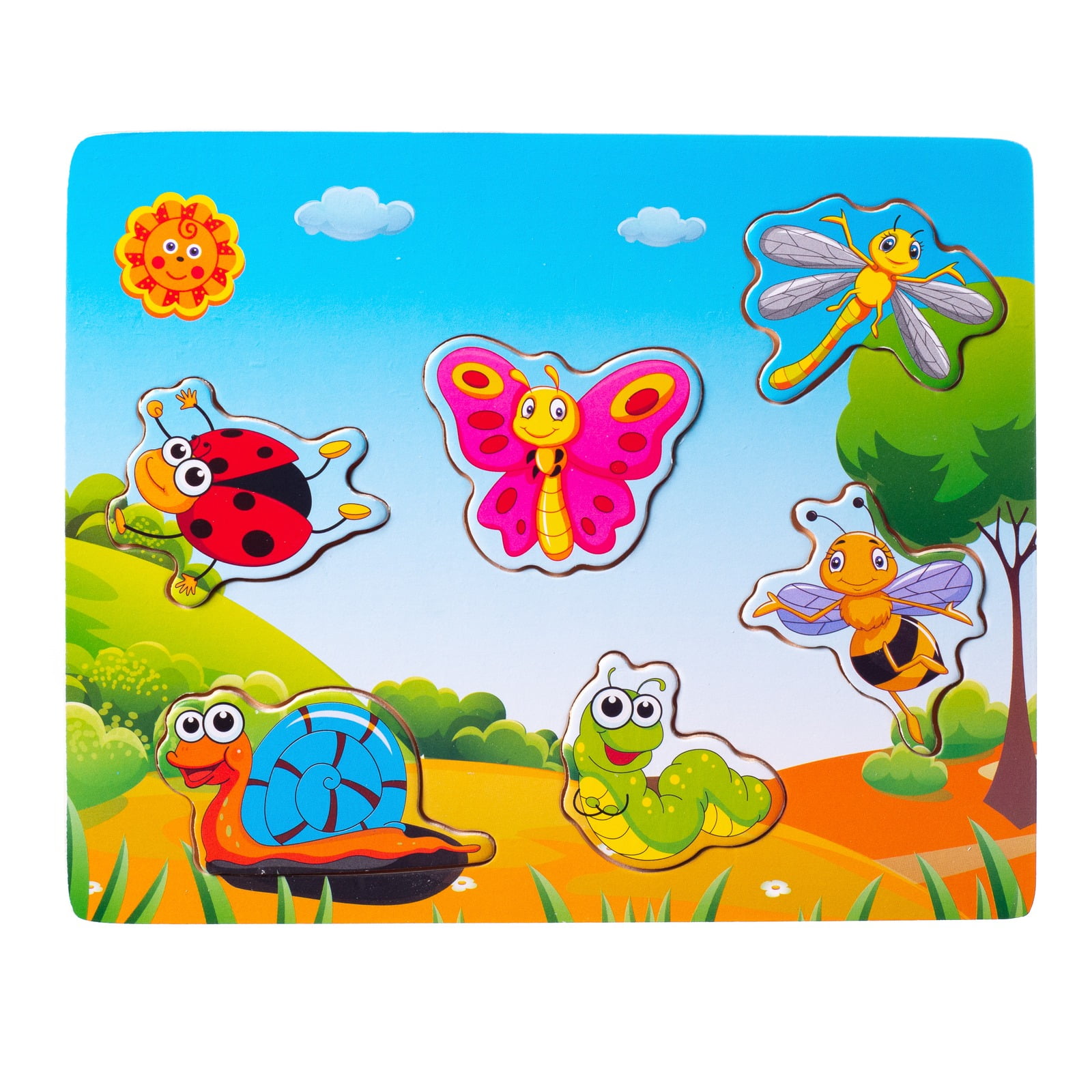 Eliiti Wooden Farm Animals Jigsaw Puzzle for Toddlers 2 to 4 Years Old Boy Girl 