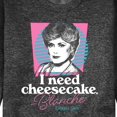 thumbnail image 3 of Golden Girls - I Need Cheesecake - Men's Crew Neck Fleece Pullover, 3 of 5