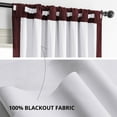 thumbnail image 6 of Half Price Drapes Signature Burgundy Velvet Blackout Curtains For Bedrooms (1 Panel), 50WX 108L, 6 of 11