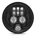 thumbnail image 1 of 5.75 Inch LED Headlight for Motorcycle Waterproof DRL Turn Signal Devil Eye High Low Beam Lamp, 1 of 5