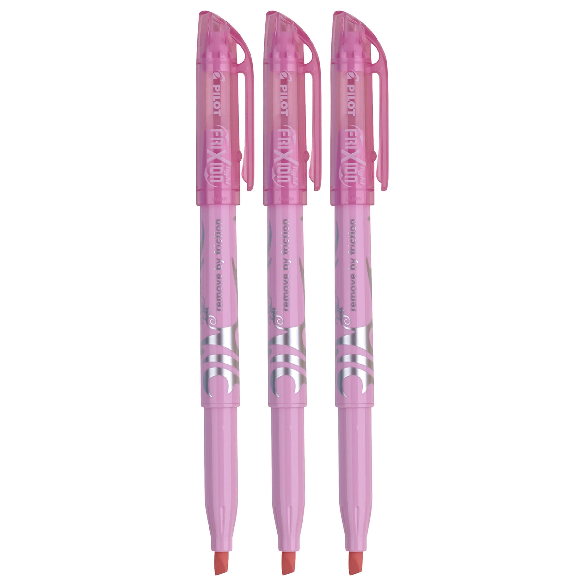 Pilot FriXion Pastel Erasable Highlighter, Chisel Tip, Pink Ink, 3