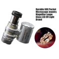 thumbnail image 2 of Durable 60X Pocket Microscope Jewelry Magnifier Loupe Glass LED UV Light Brand, 2 of 9