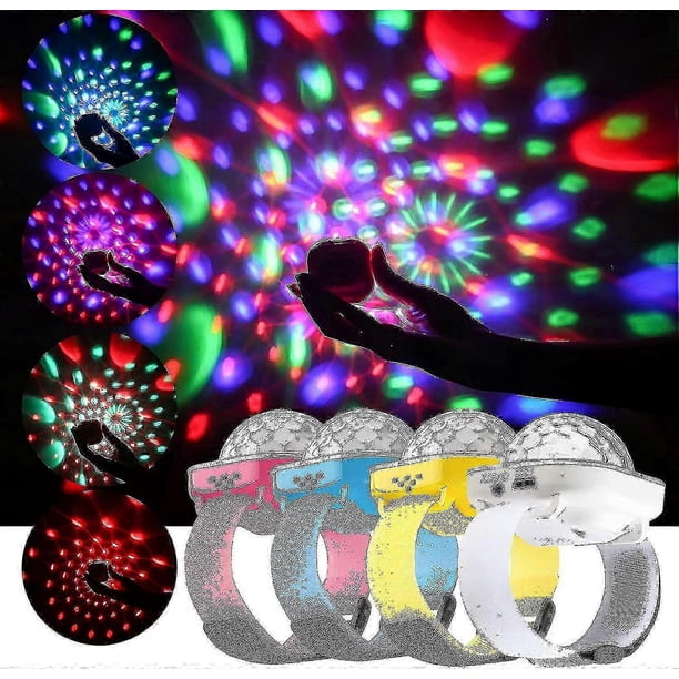 2026 Mini Disco Ball Light Atmosphere Light Bracelet Sound Activated Led Stage Light Clock For Room Decor, Car, Birthday