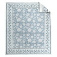 thumbnail image 3 of Levtex Home - Adare Blue - Throw - Bordered Floral - Blue, Navy and White - Quilt (50x60in.) and Sham 50x60in. - Cotton, 3 of 6