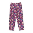 thumbnail image 4 of Daiia Skull rose blue flower Women's Sleep Pant with Pockets and Drawstring,Pajama Pants-XX-Large, 4 of 9