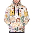 thumbnail image 4 of Hoodies for Men - flowers rainbow peace sign Long Sleeve Comfrt Men'S Fashion Hoodies & Sweatshirts, Sweatshirts for Men Hoodies Pullover Clothing Clothes with Pouch, 4 of 7