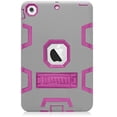 thumbnail image 3 of Mignova pour iPad Mini 1/2/3 Étui, Robuste Antichoc Résistant aux Impacts Convivial pour Enfants Étui Hybride Robuste de Protection avec Support Intégré pour Apple iPad Mini 1/Mini 2/Mini 3 (Gris/rose), 3 of 7