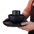 thumbnail image 7 of 16PCS Wheat Straw Large Size Dinnerware Set, Service for 4, Lightweight Kitchen Accessories, Unbreakable Modern Dish Set-Plate/Dessert Plate/Bowl/Cup, Dishwasher Safe, Best Gifts (Gray), 7 of 7