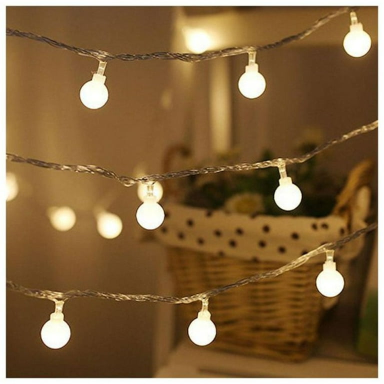 40 LED Globe String Lights Battery Operated, 6m Fairy Ball String Lights  for Christmas, Festivals, Party, Waterproof Bulb String Lights as