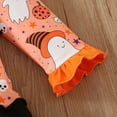 thumbnail image 6 of GYRATEDREAM Halloween Baby Girl Clothes Spooky Ghost Sweatshirt Long Sleeve Shirt Top+Pants Set Fall Toddler Halloween Outfit Girl for 4-5Y Orange, 6 of 9