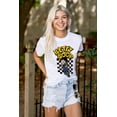 thumbnail image 3 of Betty Boop Checkerboard Biker Cartoon Women's Graphic T Shirt Tees Brisco Brands S, 3 of 5