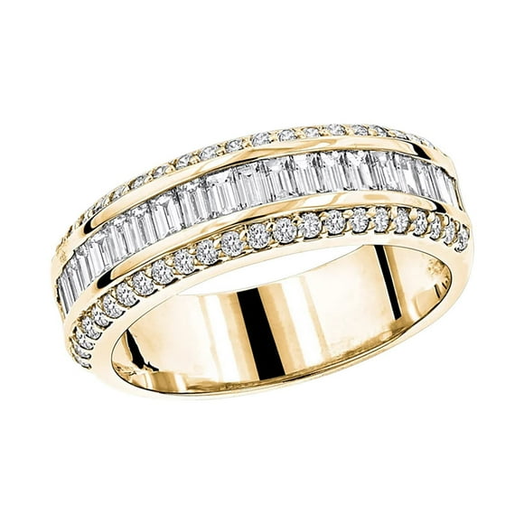 Kcodviy Gold Triple Rhinestone Rings Mens Rings Set Women Full Zircon Ring Rings Ladies Jewelry Rings for Stacking Ring Women Size 5 11
