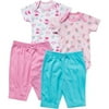 Newborn Baby Girl Layette Set, 4-Piece