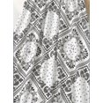 thumbnail image 3 of White Paisley Bandana Print Elastic Waist Flowing A-Line Maxi Skirt For Women Casual Summer Vacation Skirt, 3 of 5