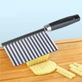 thumbnail image 1 of Stainless Steel Potato Dough Waves Cutter Slicer Home Kitchen Vegetable Chip Cutter Cooking Tools, 1 of 7
