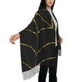 thumbnail image 4 of Honeii Golden Spider Web Print Scarf Oversized Scarf Tassel Fall Winter Thick Scarf Warm Shawl Women,Women's Scarves & Wraps, 4 of 8