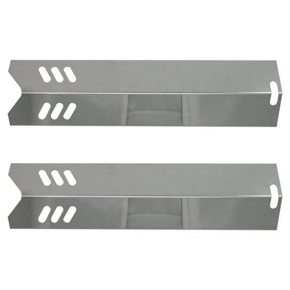 2-Pack BBQ Grill Heat Shield Plate Tent Replacement Parts for Backyard Grill GBC1449W-C - Compatible Barbeque Stainless Steel Flame Tamer, Flavorizer Bar, Vaporizer Bar, Burner Cover 15"